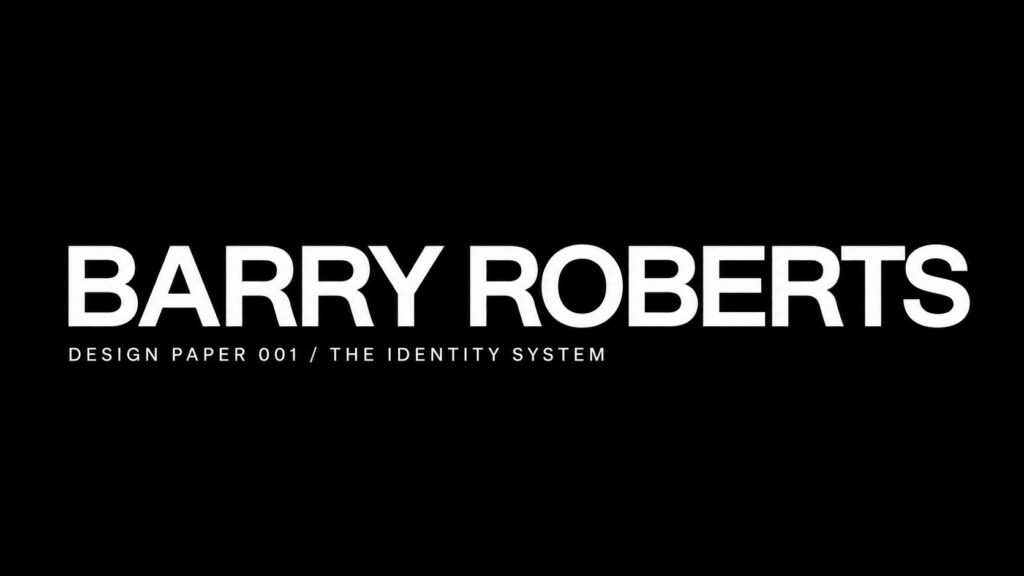 Barry Roberts Minimalist typography design cover