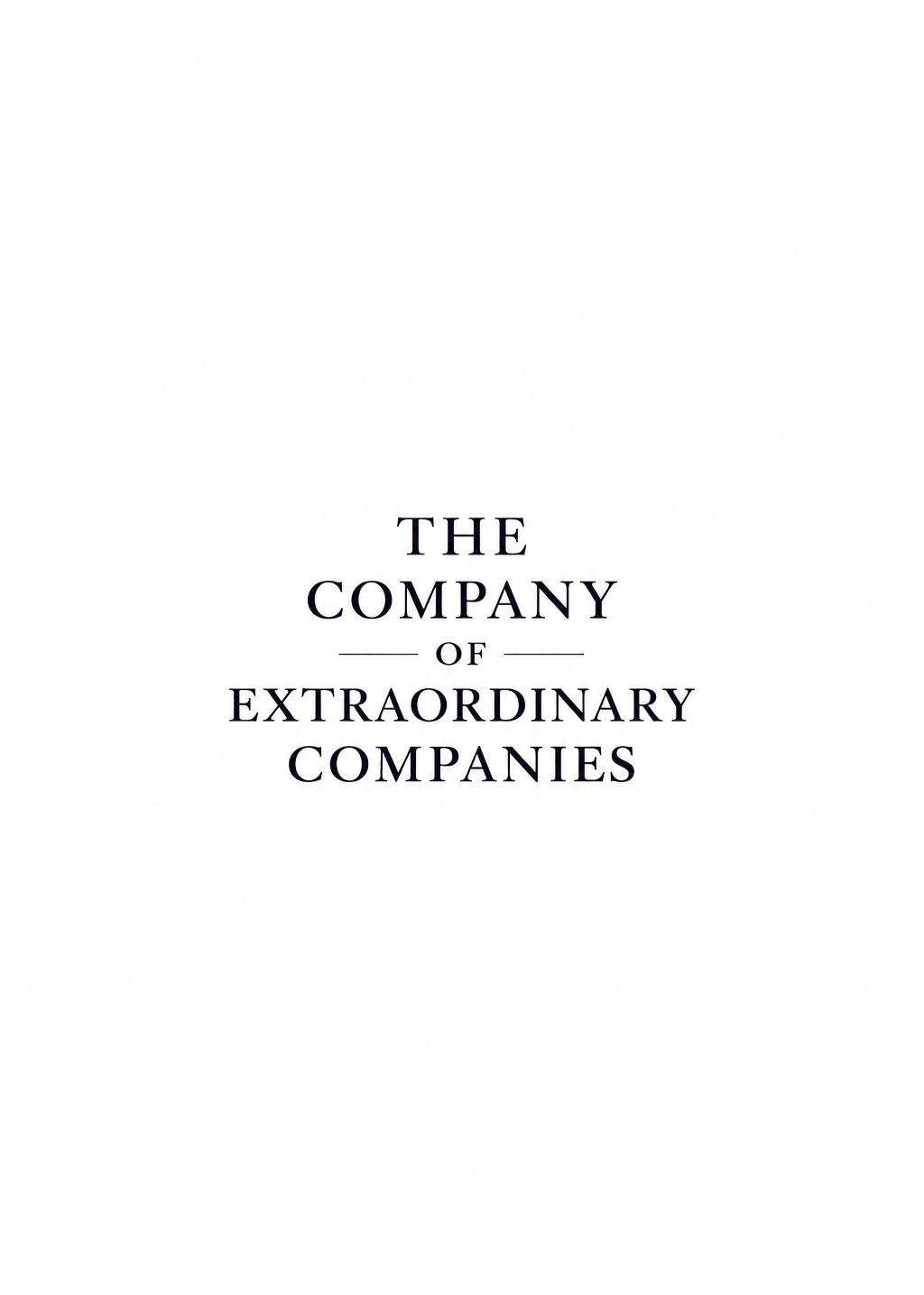 The company of extraordinary companies 5x7 vertical 2